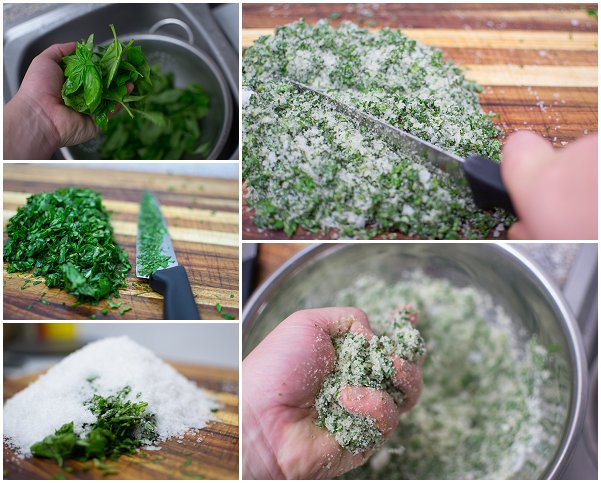 Making Basil Salt